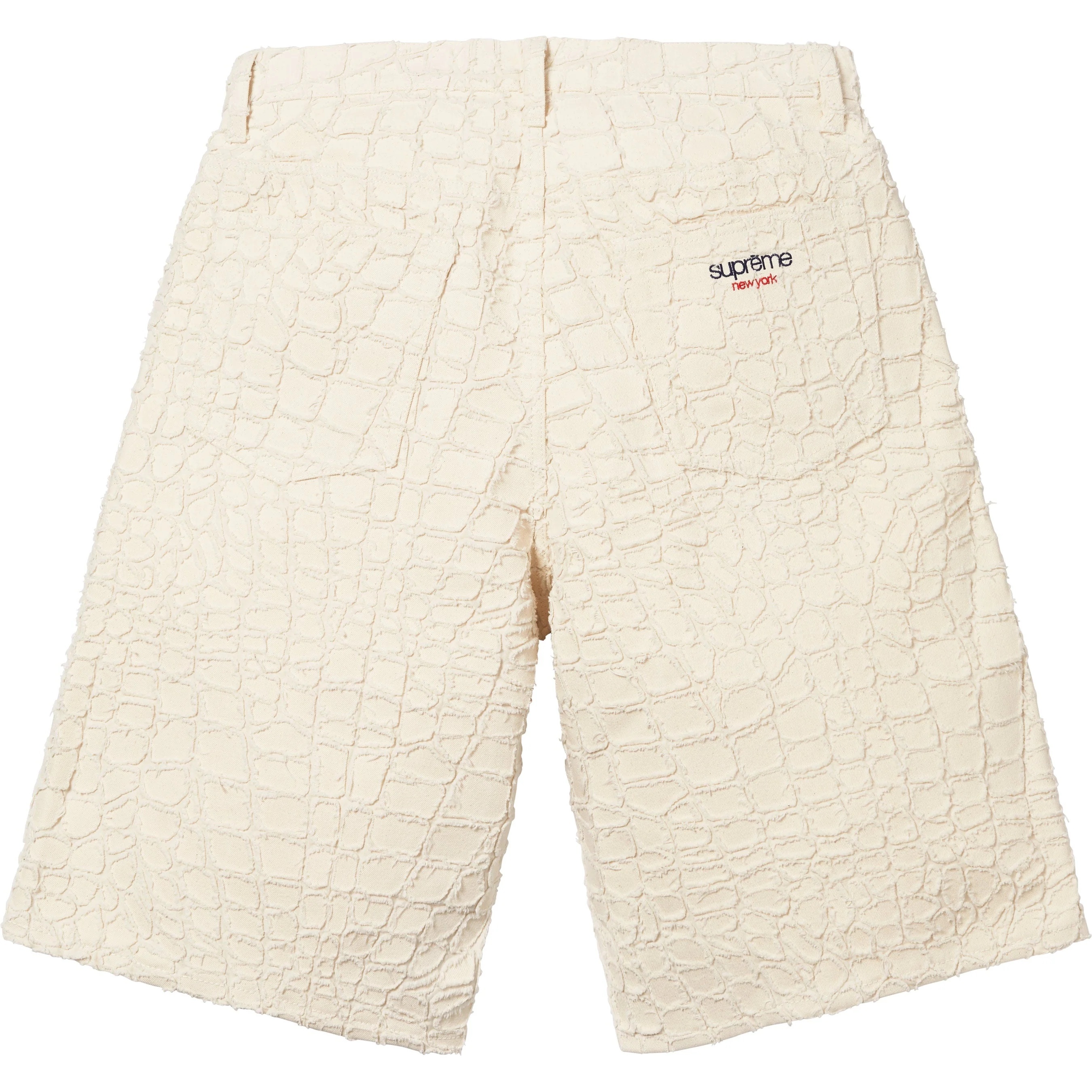 Frayed Croc Baggy Denim Short view 9